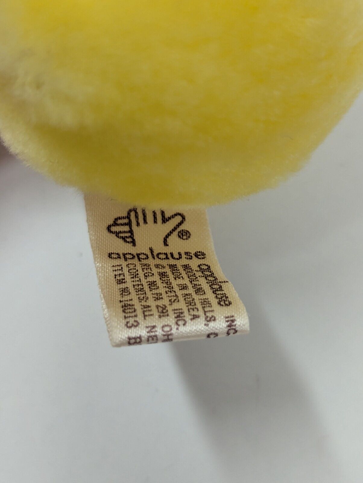 Vintage Big Bird Applause 5" Plush Yellow Doll Stuffed Toy Sesame Street