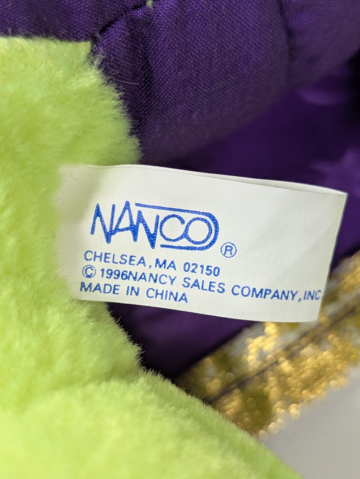 Vintage Nanco Believe The Alien Plush Doll Toy 1996 Purple Hoodie Cloak