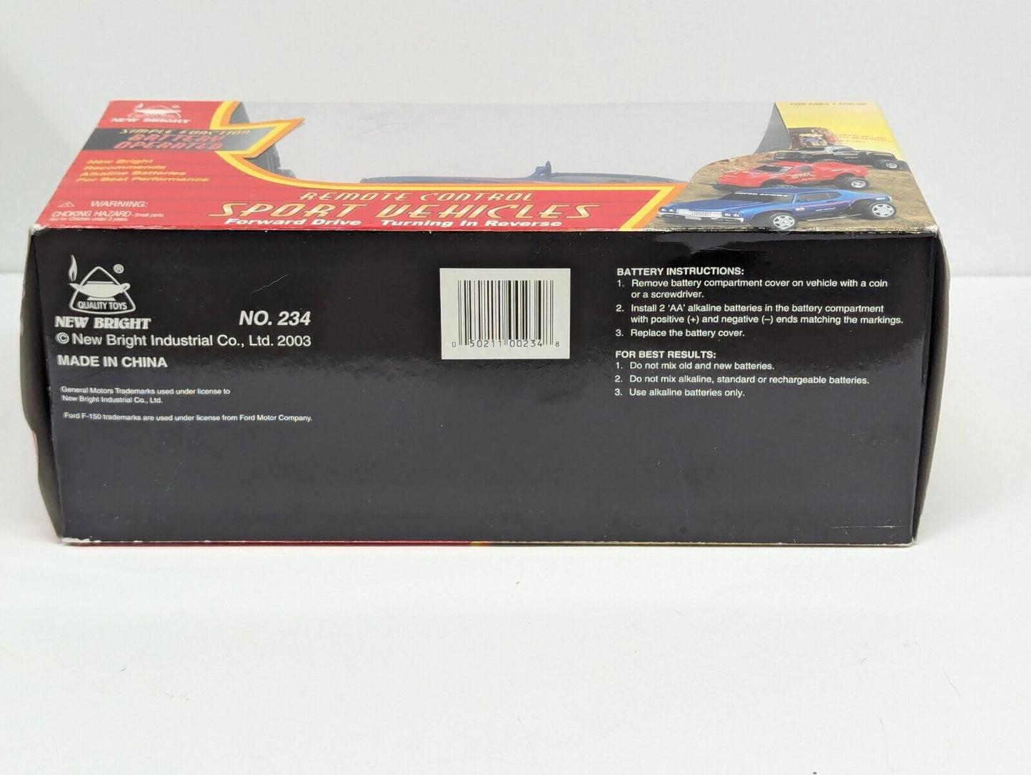 NEW BRIGHT 1/16 RADIO CONTROL MUSCLE CAR 70'S Blue CHEVY SS 454