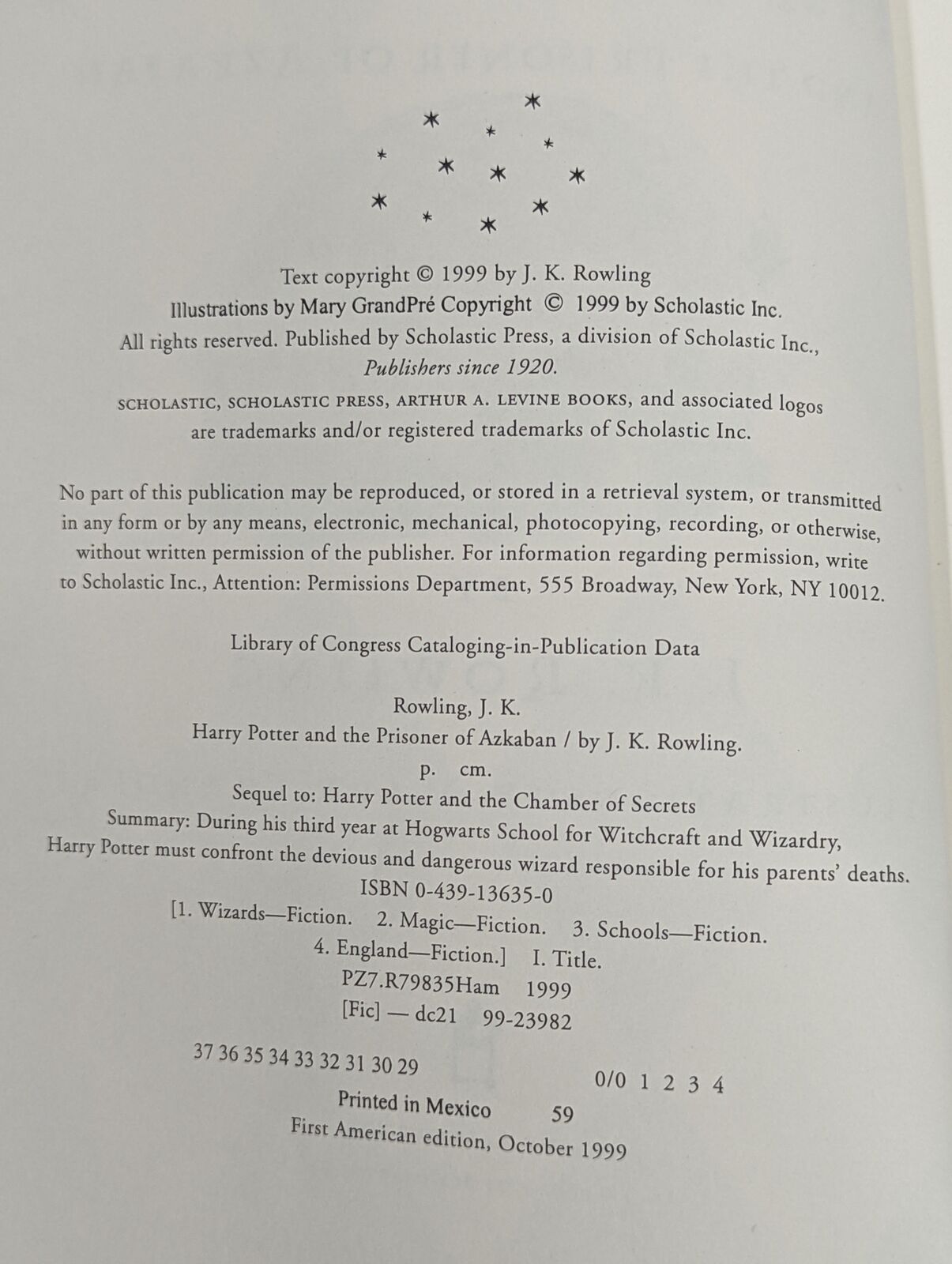 Harry Potter Prisoner of Azkaban Hardcover USER