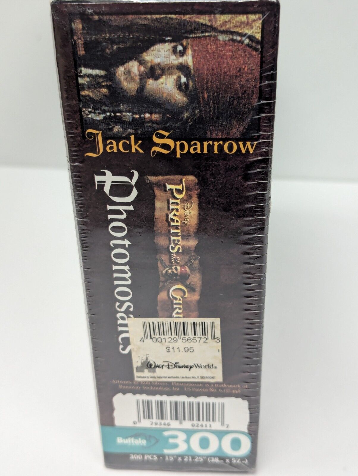 Pirates of the Caribbean 300 Piece Puzzle (Buffalo) Jack Sparrow Photomosaic NEW