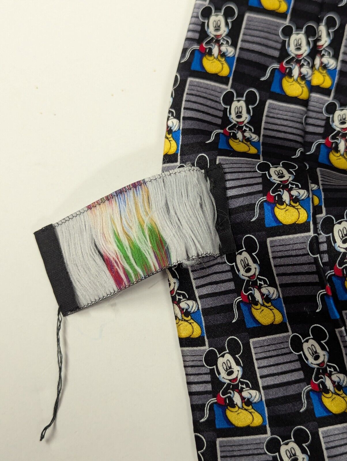 DISNEY Mickey Cartoon Character Design On Multicolor Necktie Tie