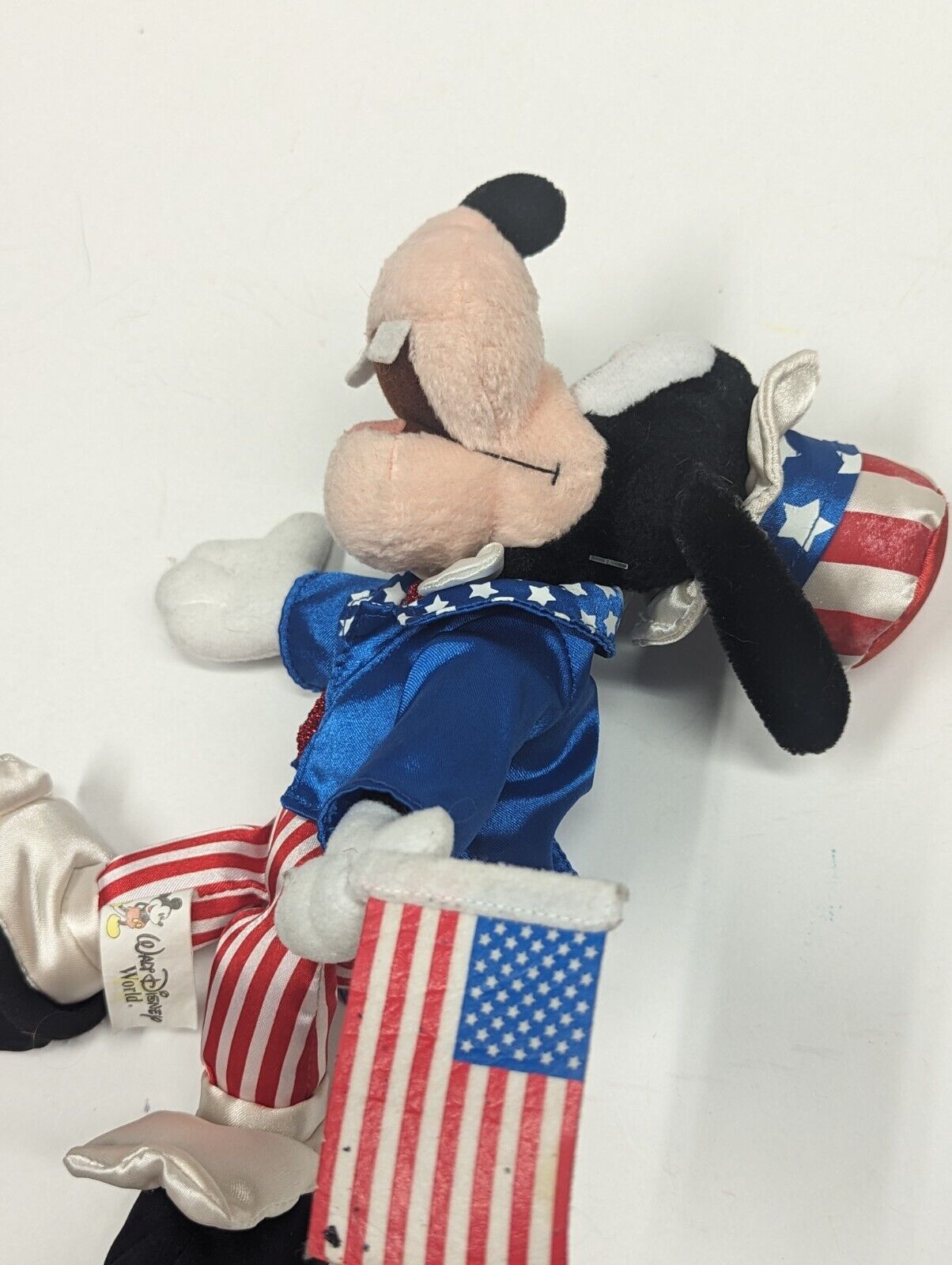 2002 Uncle Sam Goofy Bean Bag Plush 4th of July Patriotic Beanie Toy Disney