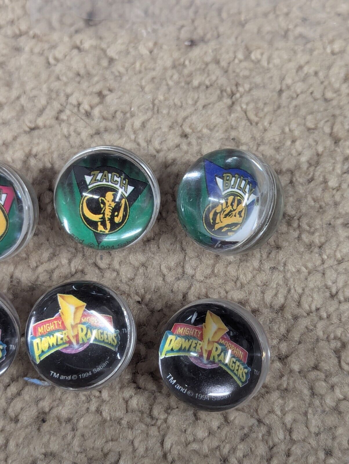 1993 Spectra Star Mighty Morphin Power Rangers & Zords Marbles Lot Of 10