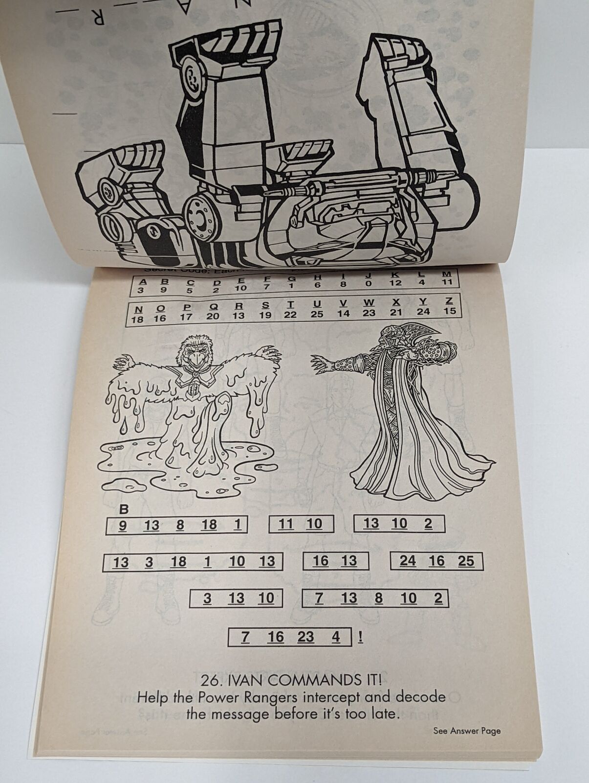 1995 Power Rangers The Movie Flip 'N' Fun Activity Pad