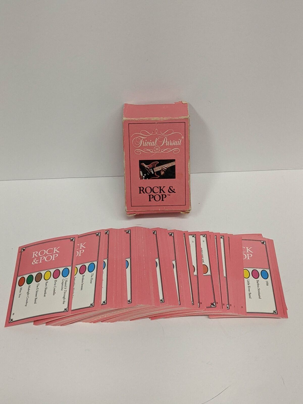 Vintage 1989 Rock & Pop Trivial Pursuit Deck