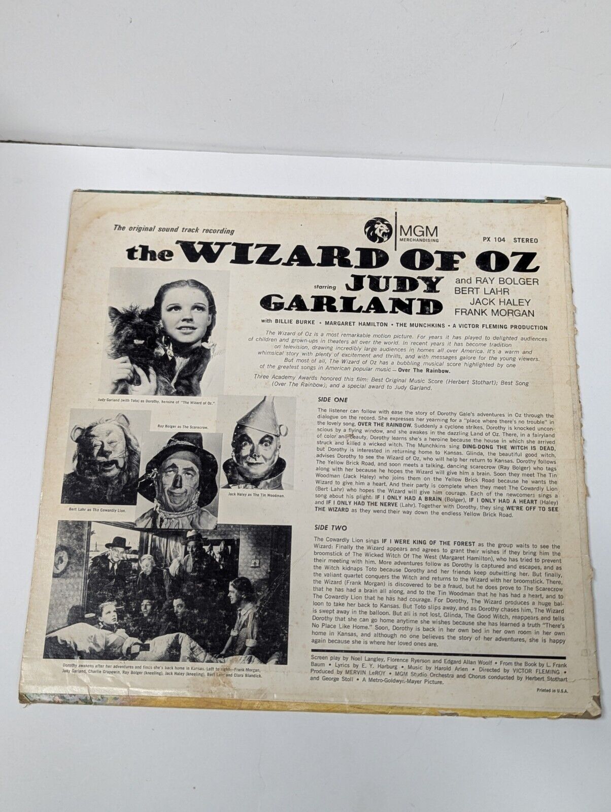 The Wizard Of Oz Original Sound Track MGM SE 3996 ST 1962 release Vinyl LP