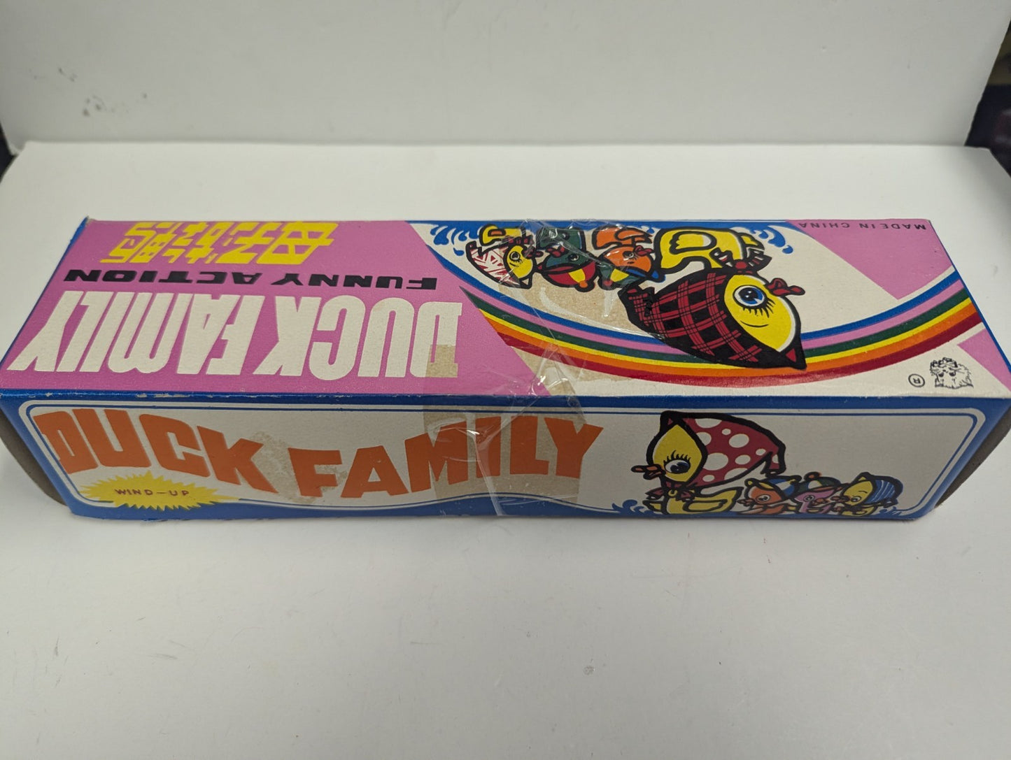 Vintage 1970’s China Duck Family Funny Action Wind Up Toy Train Collector