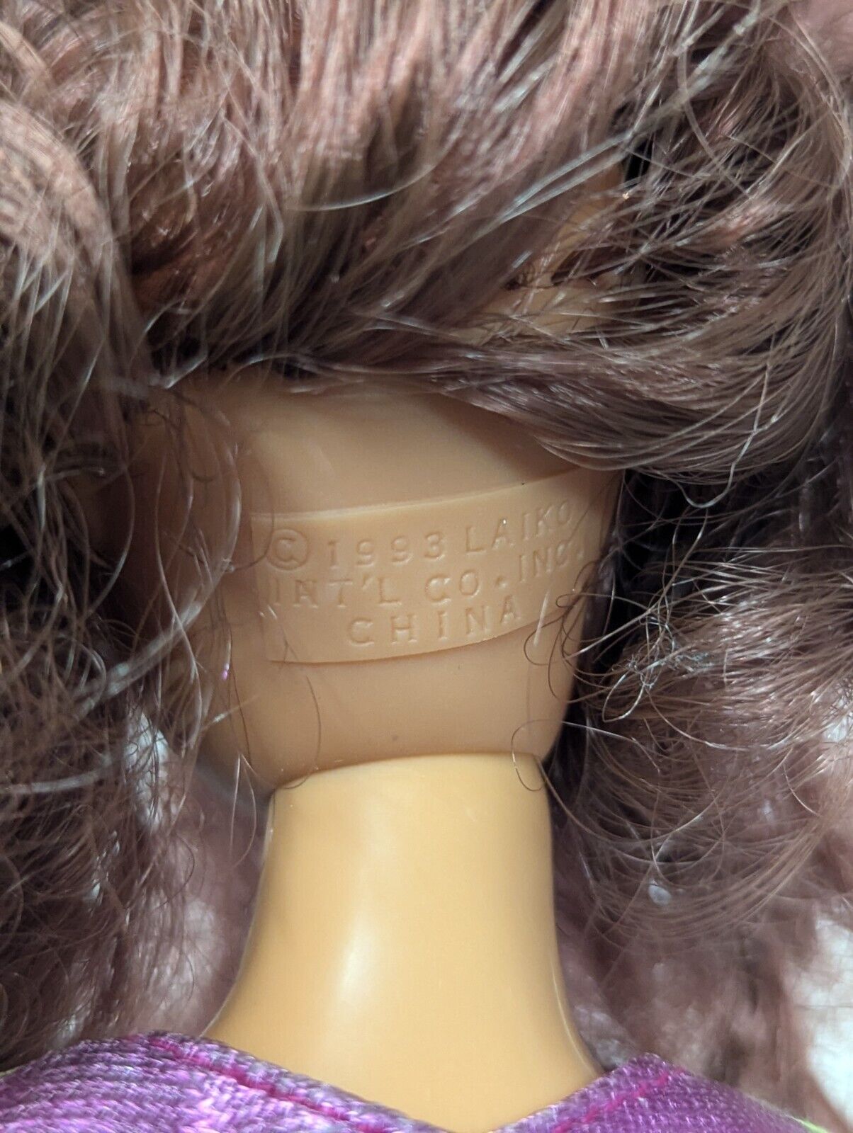 1993 Laiko Plastic Brown Hair Cheerleader Character Doll 15”