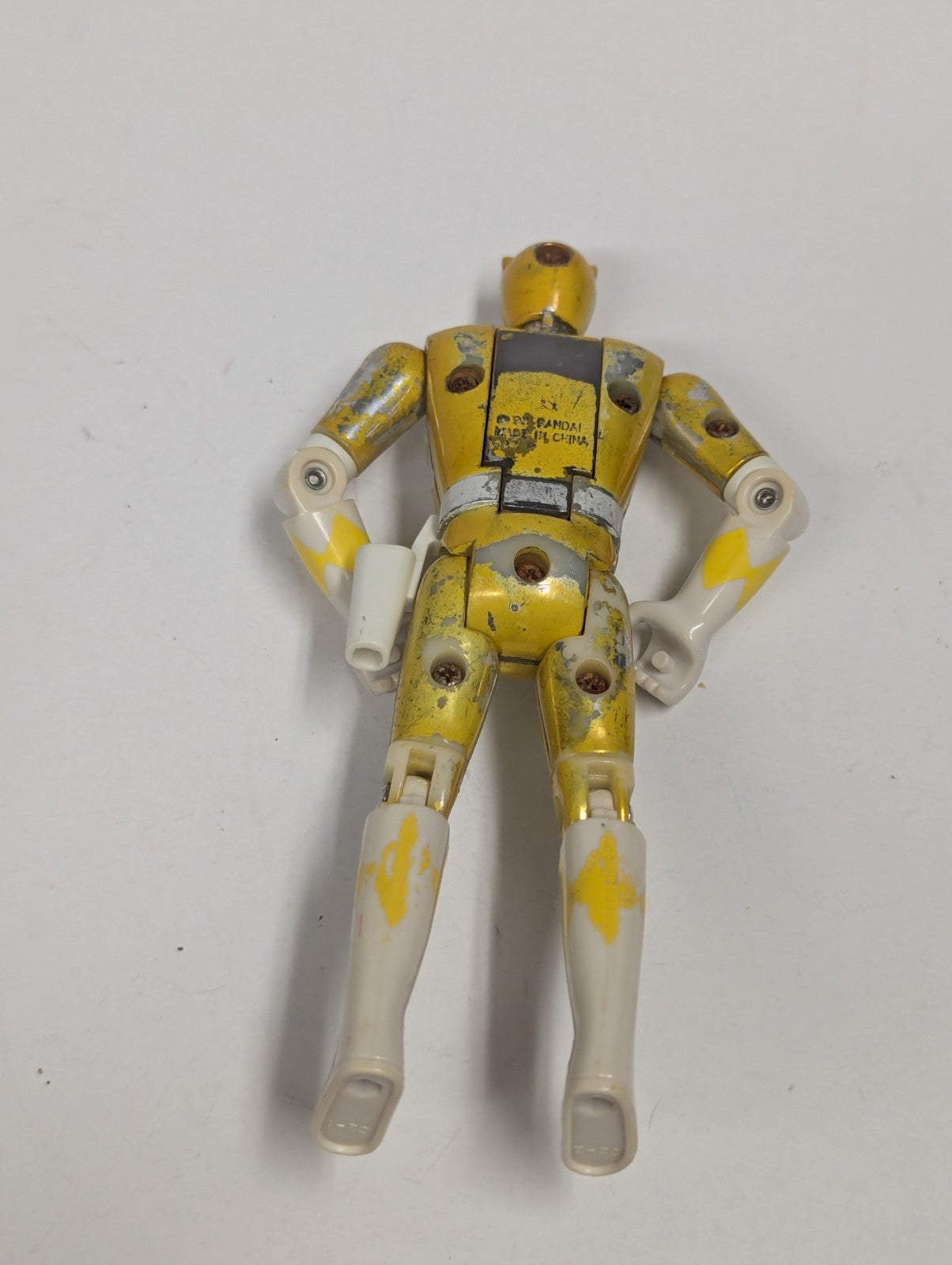 1995 MMPR Lot of 5 Yellow, Pink, Blue, Red & White Metallic Flip Head Movie