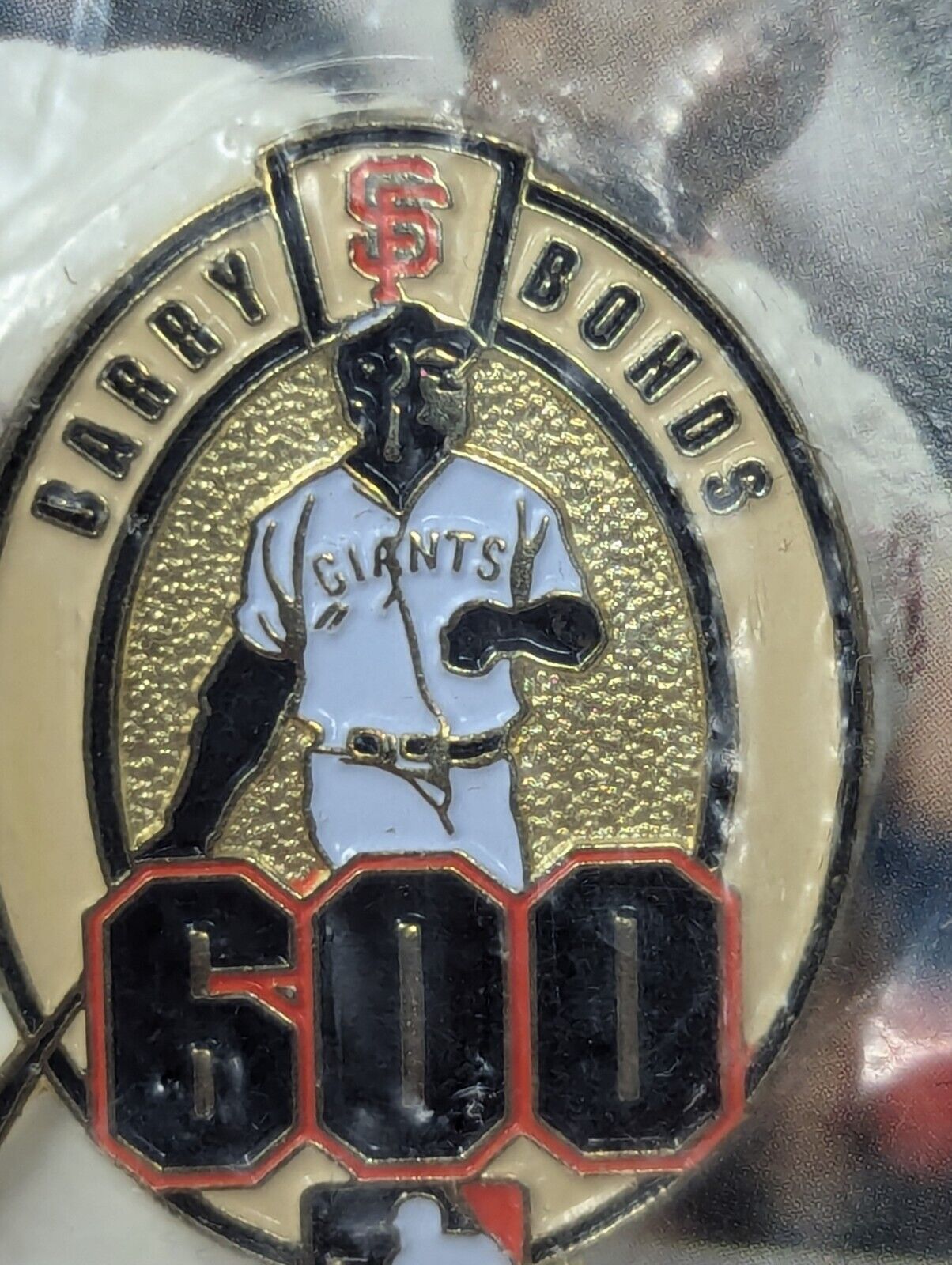 SF Giants Barry Bonds 600 Home Runs Pin 2002 Fleer Insert PDI New In Package sfg