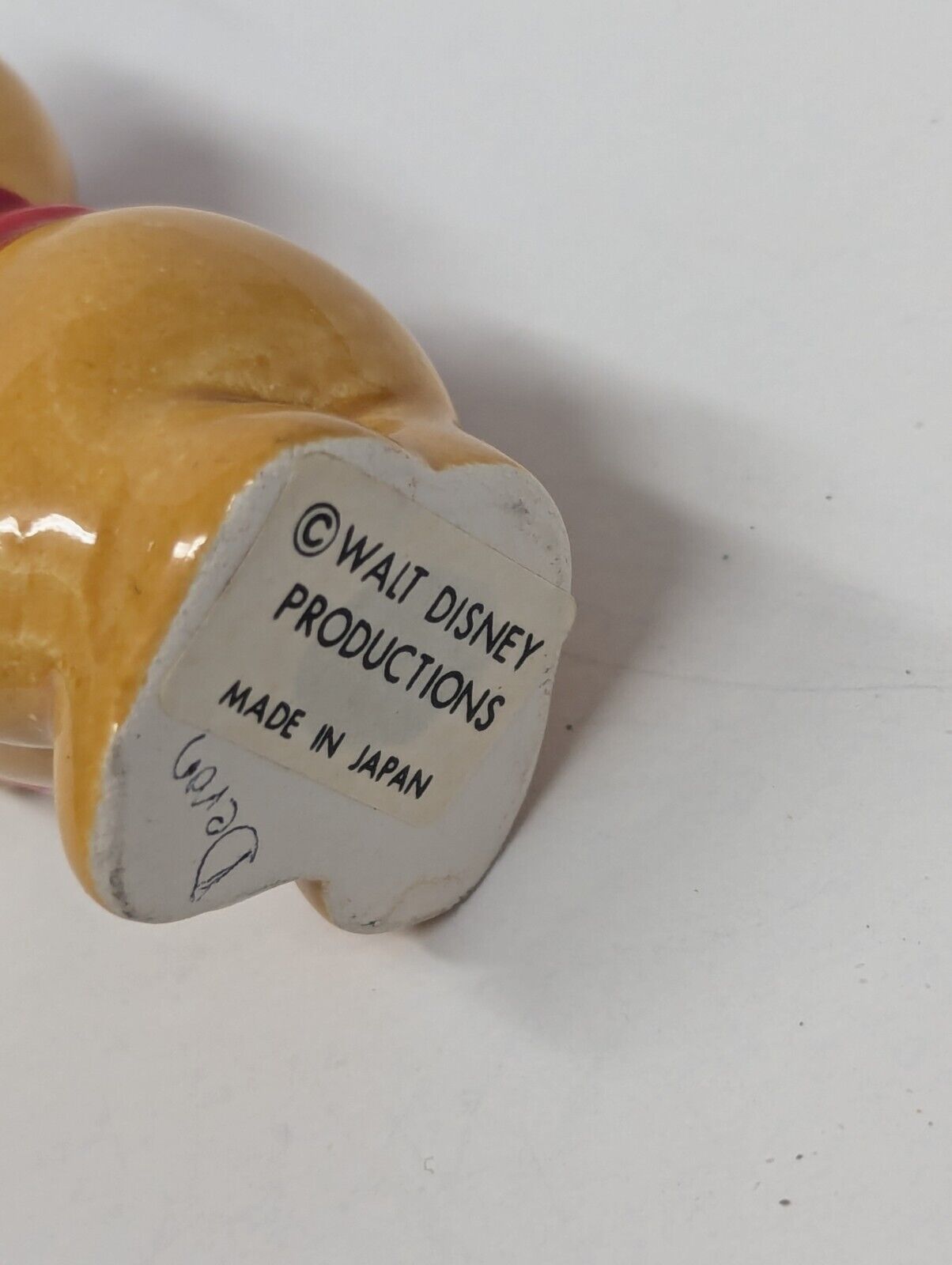 Vintage Walt Disney Winnie the Pooh Ceramic Christmas Ornament Lot Of 2 Japan