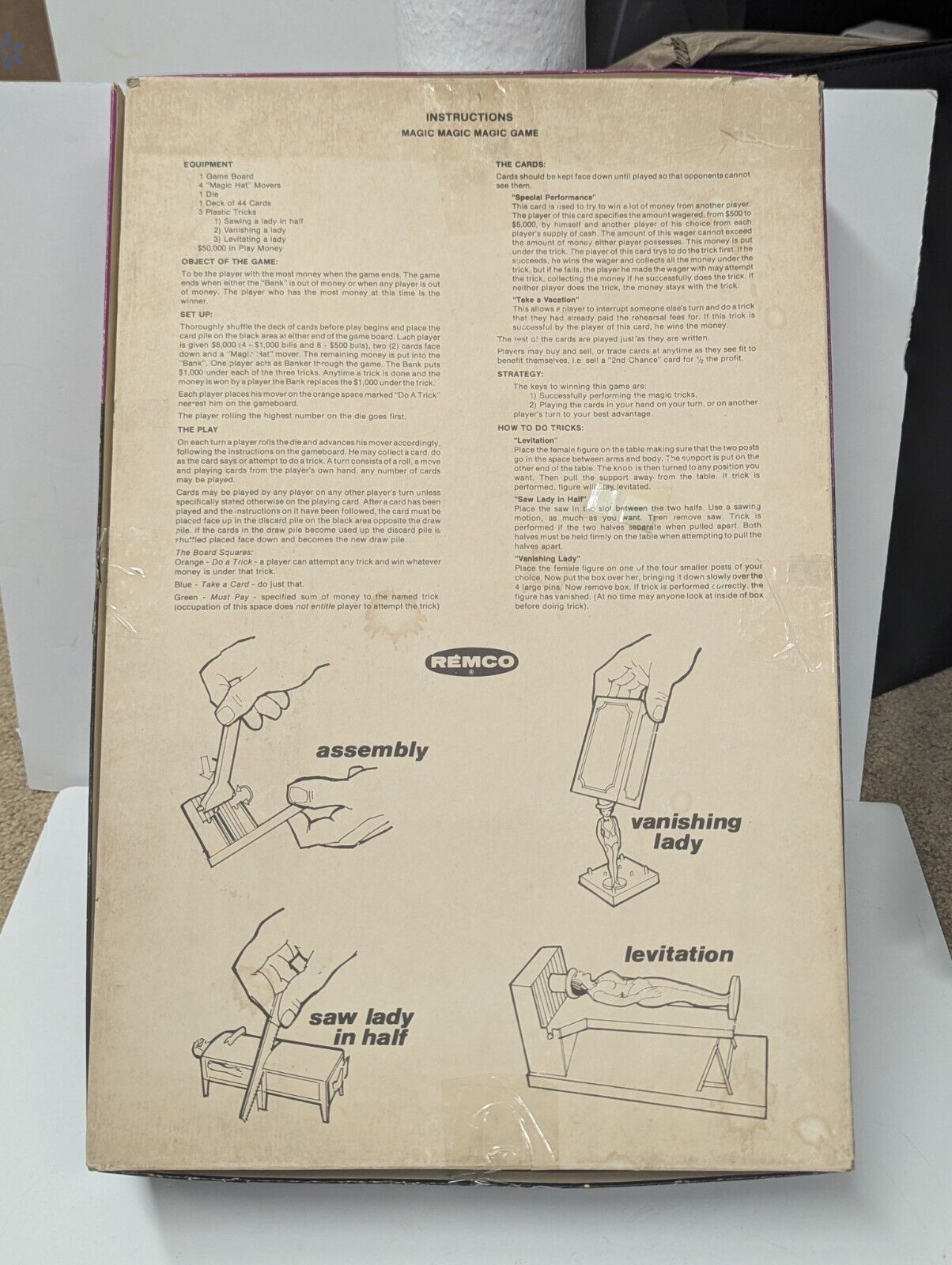 Vintage 1975 Remco Magic Magic Magic Board Game
