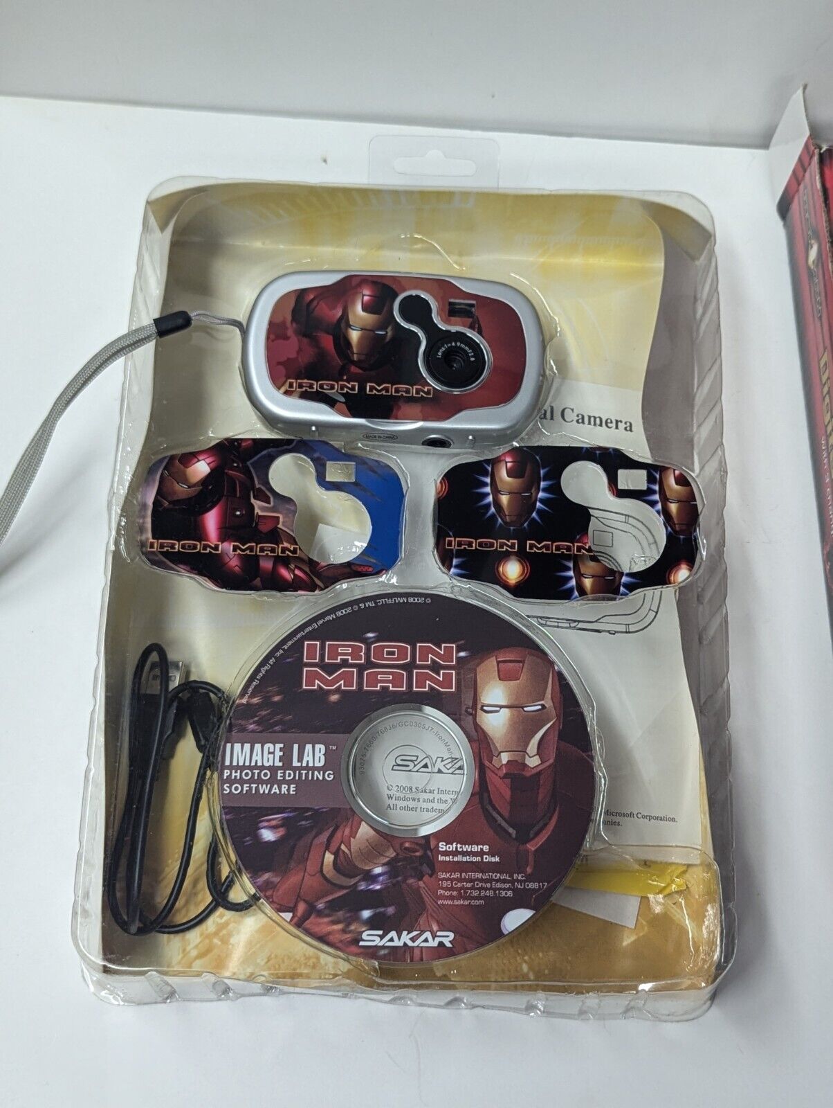 Marvel IRON MAN Digital Camera with 3 Face Plates Image Lab in Box UNTESTED