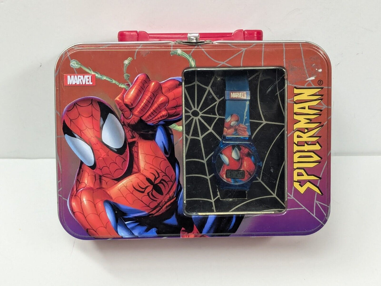 Spider-Man Marvel Lunch Box 2004 w/Watch