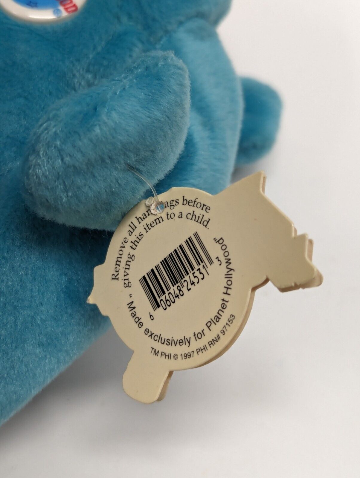 Bubba 1997 Planet Hollywood Collectible Bean Bag Plush w Tags Dino Dinosaur 1E