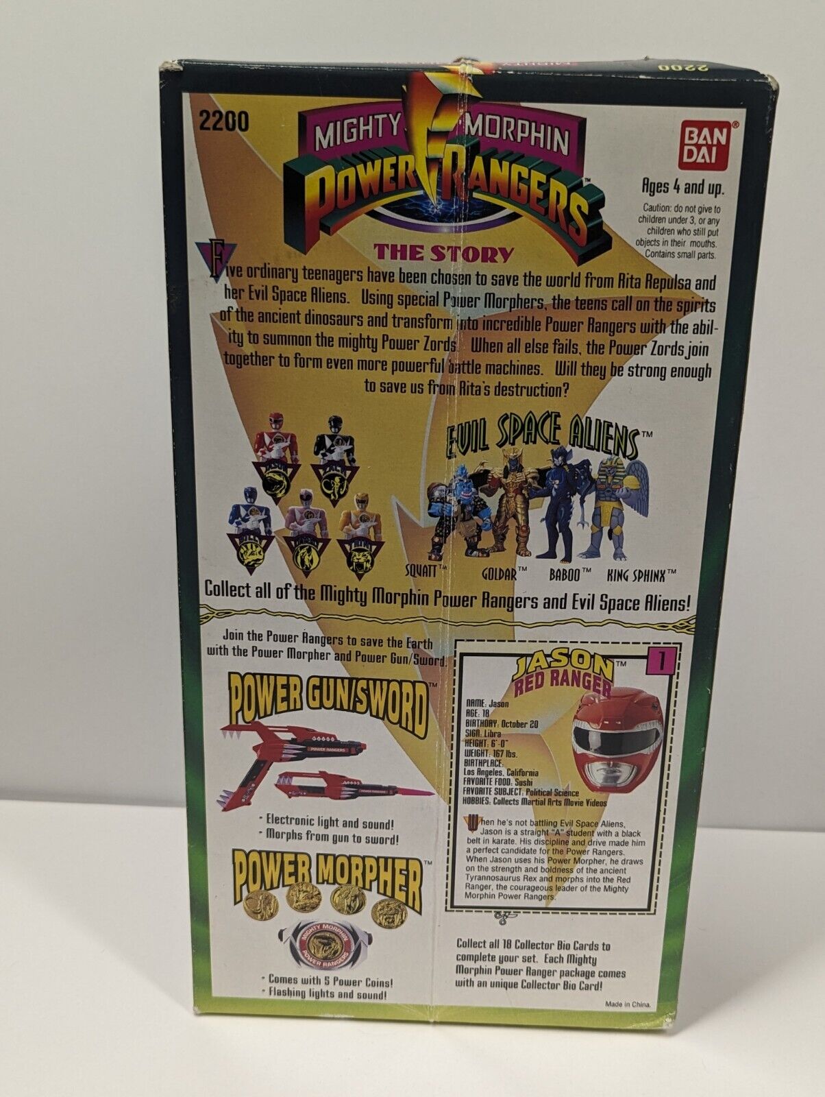 1993 MMPR 8'' Red Ranger Figure Signed By Steve Cardenas & Austin St. John