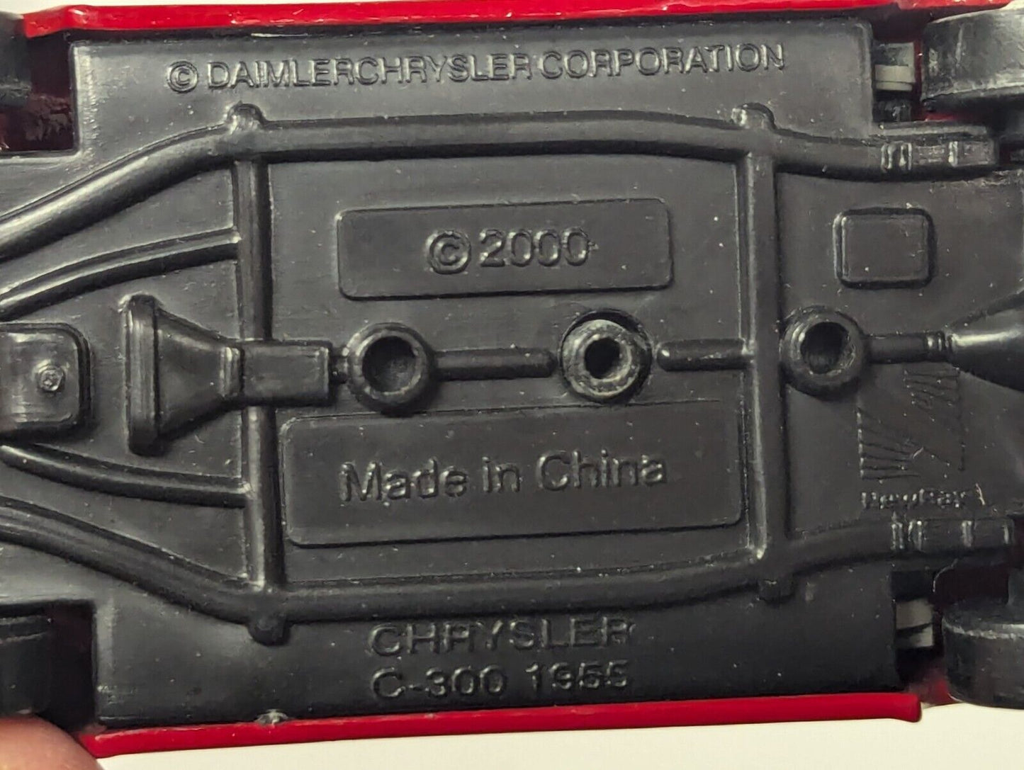 1955 Chrysler C-300 Convertible Red New Ray 1:43 Scale 48066 for O Scale