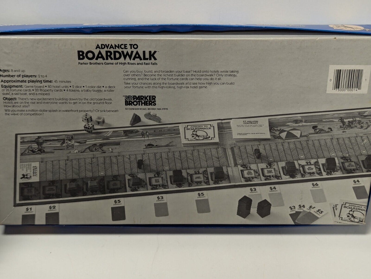 1985 Advance To Boardwalk Board Game Parker Brothers 100% Complete
