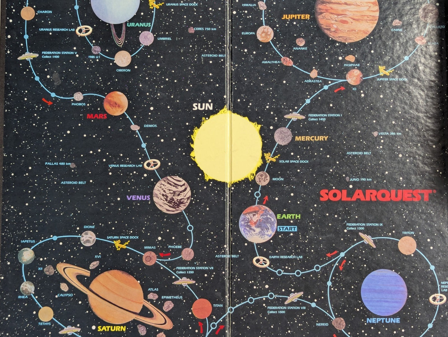 1986 SOLARQUEST, Space Age Board Game, Golden Western Publishing AS IS