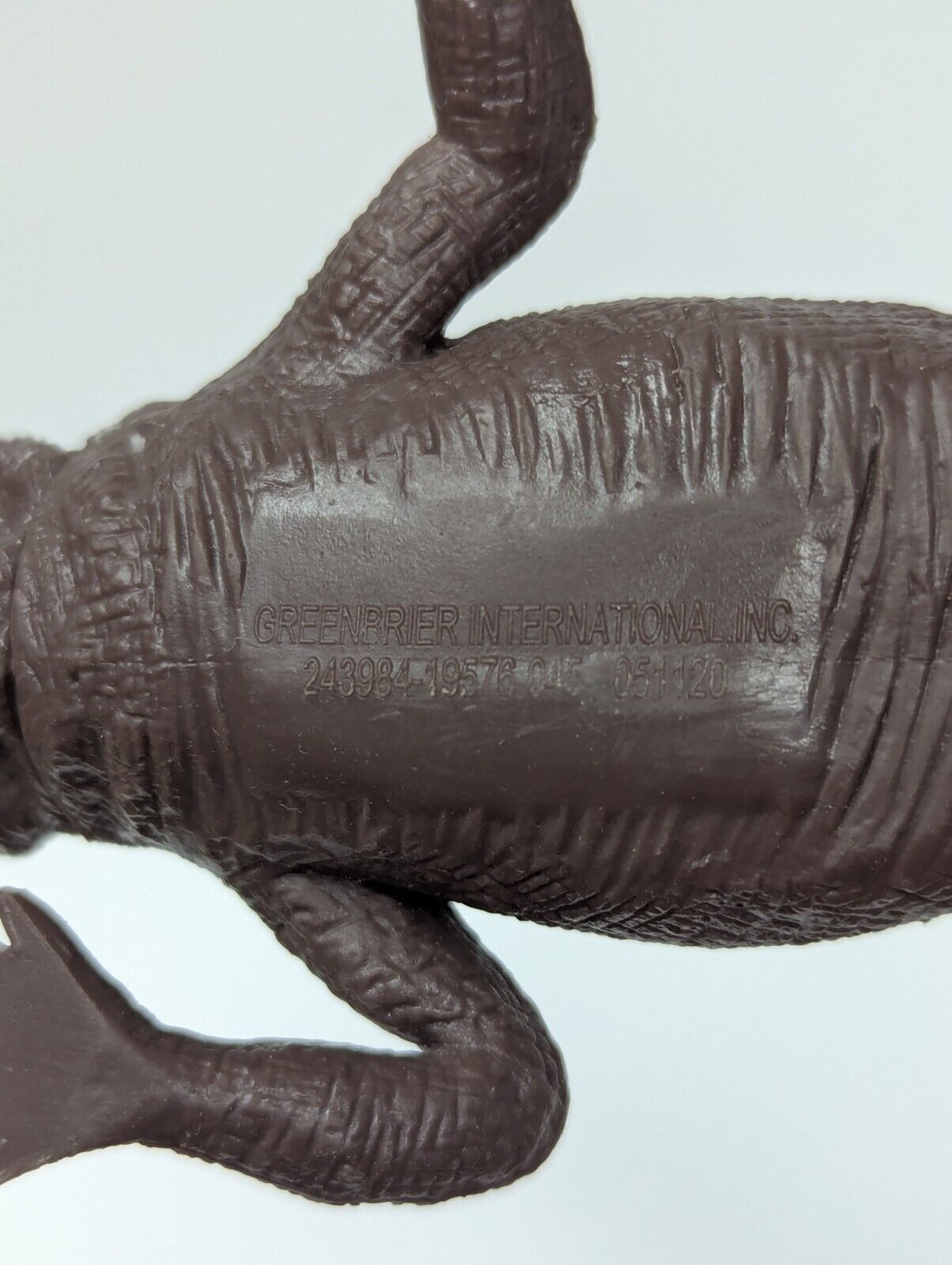 Vintage Greenbrier International Lifelike Brown Lizard Toy