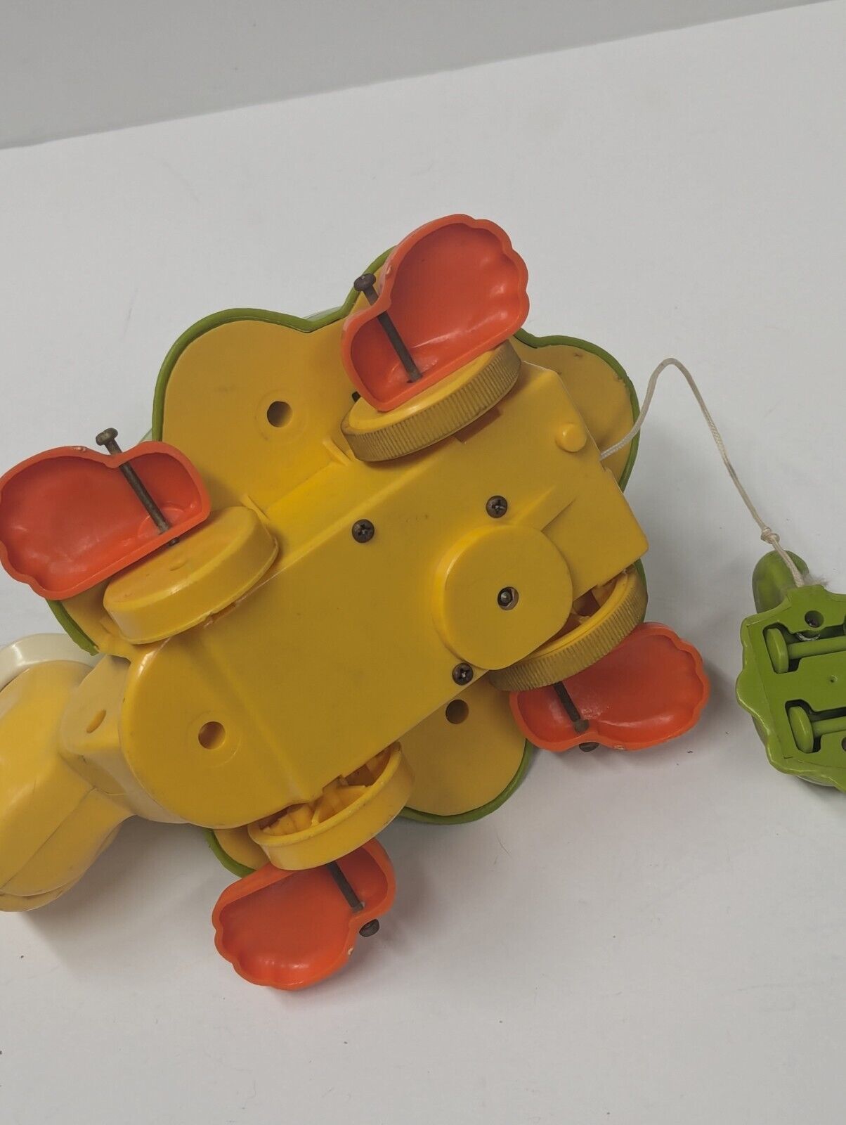 Vintage Fisher Price 1977 Tag-Along-Turtle Pull Toy Turtle w/Sailor Hat