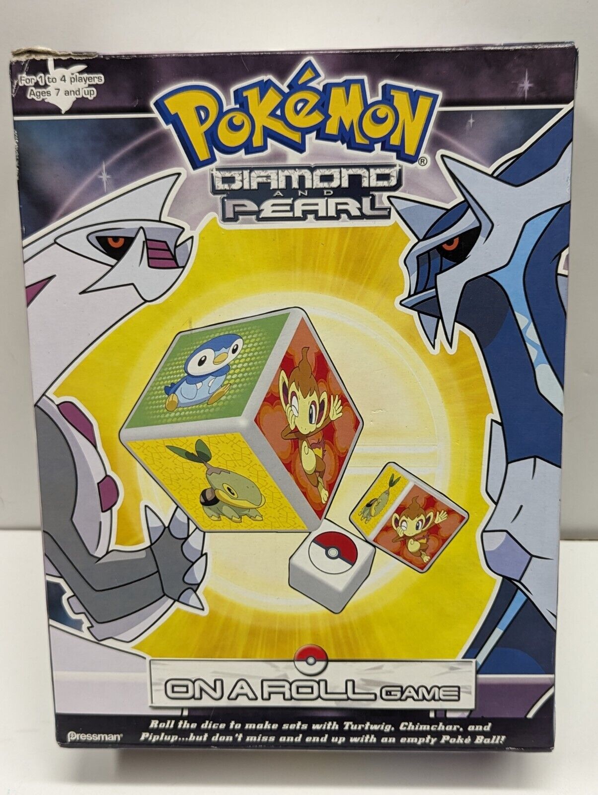 POKEMON Diamond and Pearl on a Roll Dice Game Pressman w/ Box 2007