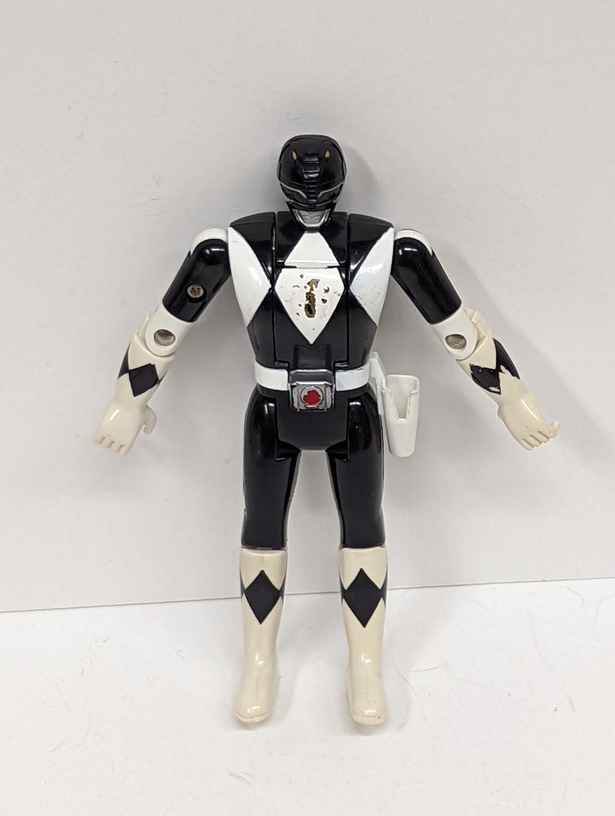 Power Rangers Mighty Morphin Series 2 Black Ranger Adam Flip head USED