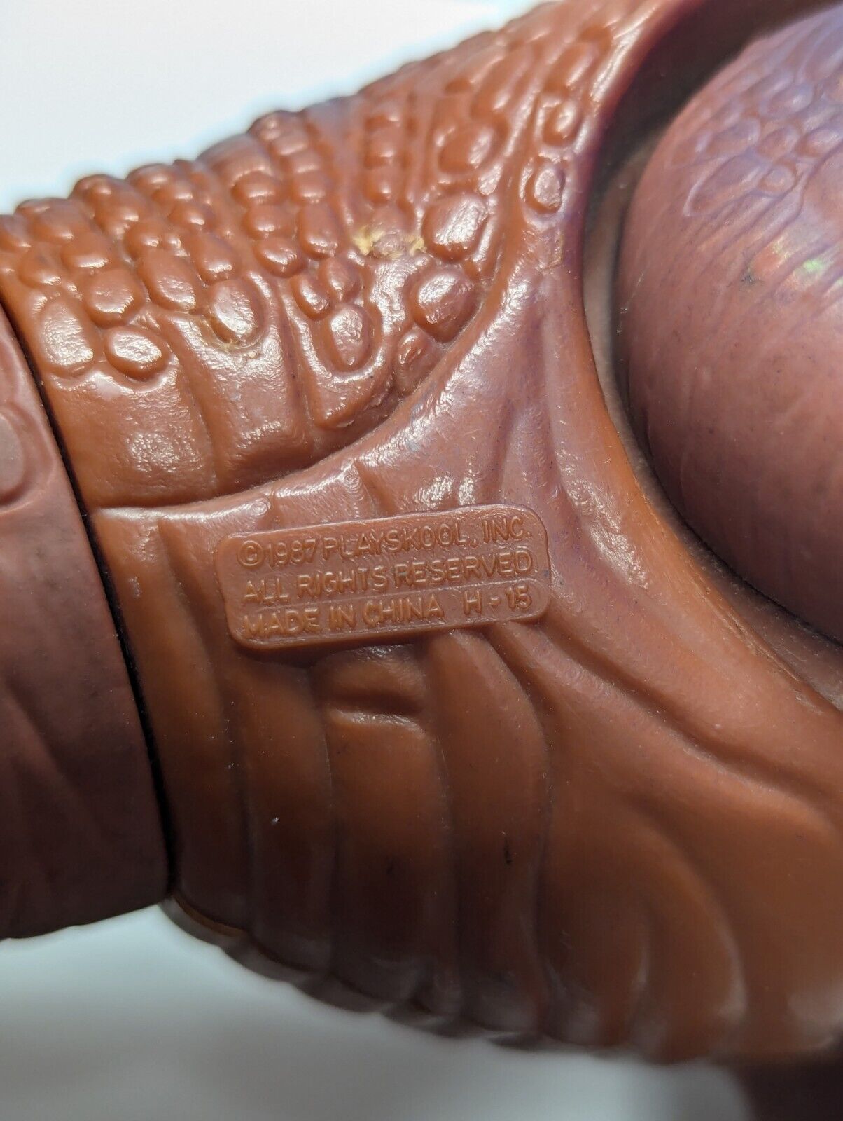 1987 Playskool Definitely Dinosaurs PARASAUROLOPHUS 10" Articulated Dino