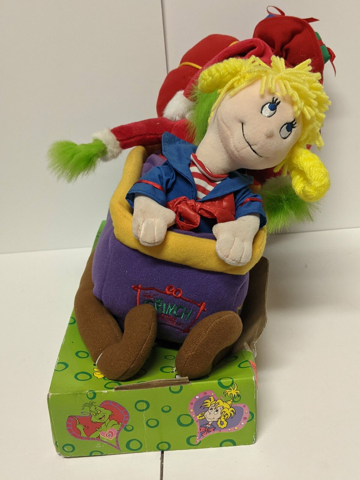 Vintage Grinch Who Stole Christmas- Sleigh Plush