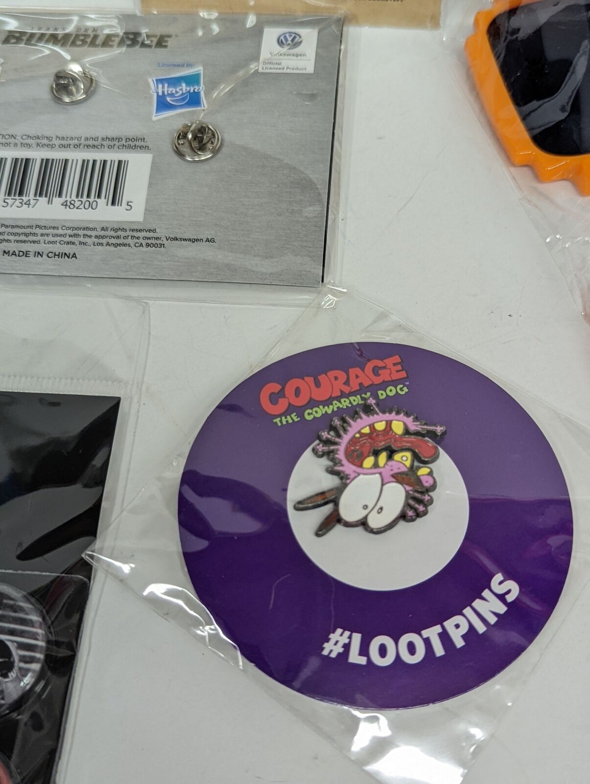 Lot of Lootcrate Exclusive Pins, Buttons & Glasses NEW