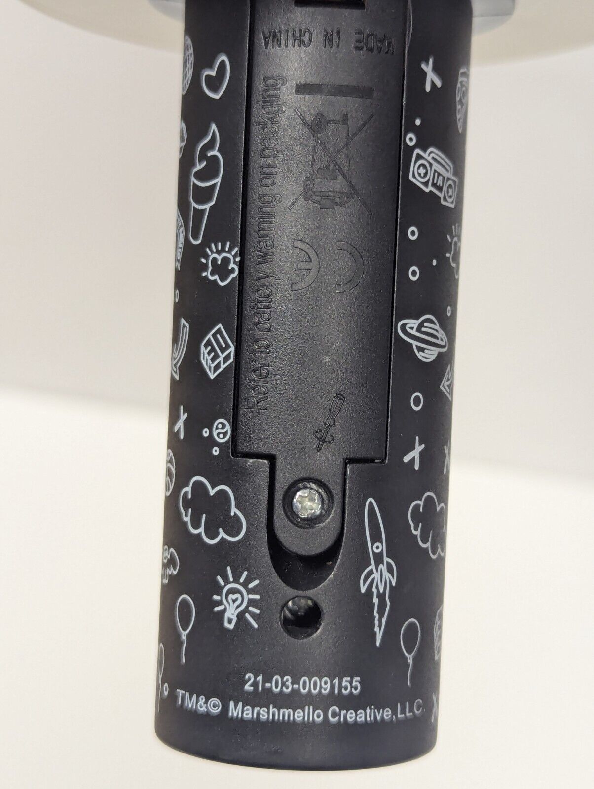 DJ Marshmello Luminous LED Microphone Halloween Costume Music Accessory Light Up