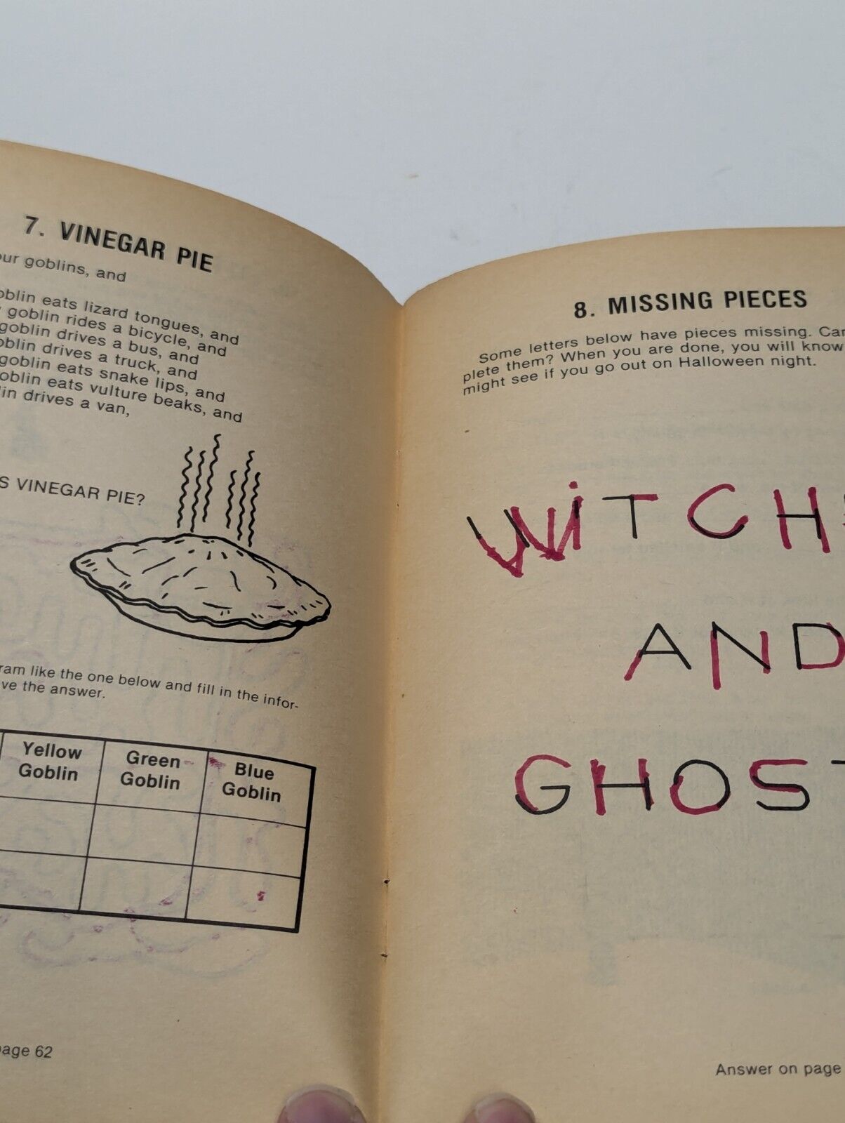 Goblins and Ghosts. Puzles and Cut-Out Fun by Barbara Seuling 1980