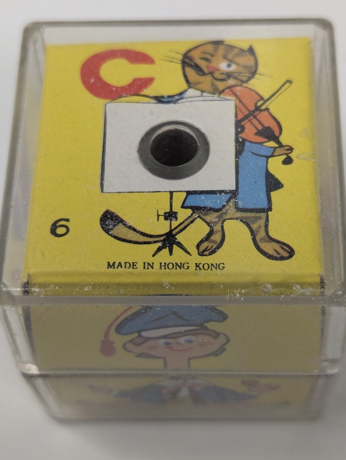 Vintagr Hong Kong Toy Clear Plastic Box Twist Blocks Mismatch Bodies Lot Of 4