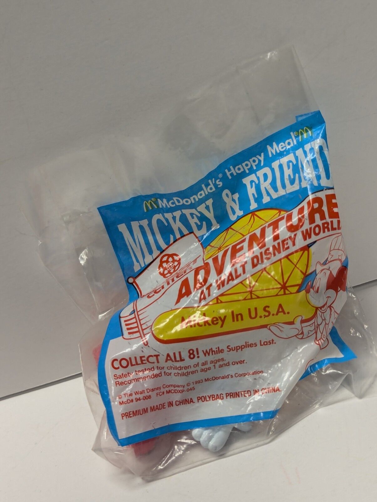 1994 Mcdonalds Happy Meal Toy Disney Mickey Mouse USA Epcot Figure