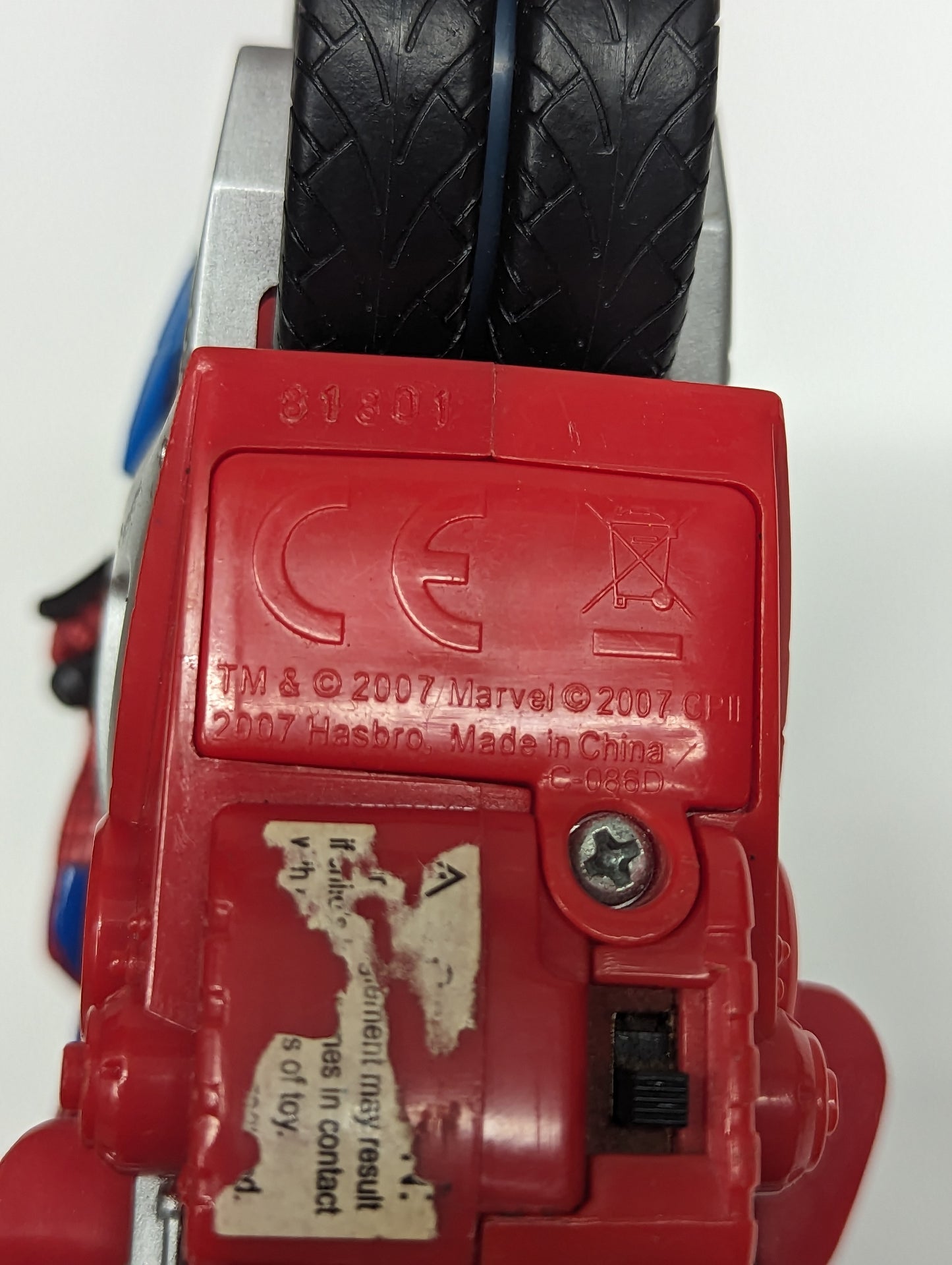 2007 Spider-man Zoom and Go Web Rider Motorized Bike Loose 1C