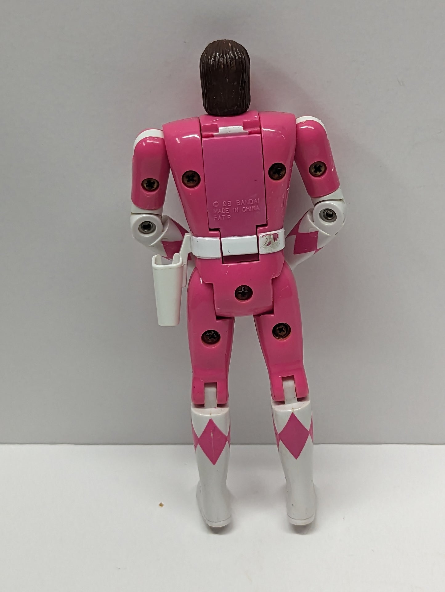 1993 Mighty Morphin Power Rangers Auto Morphin Flip Head Figure Pink 1C