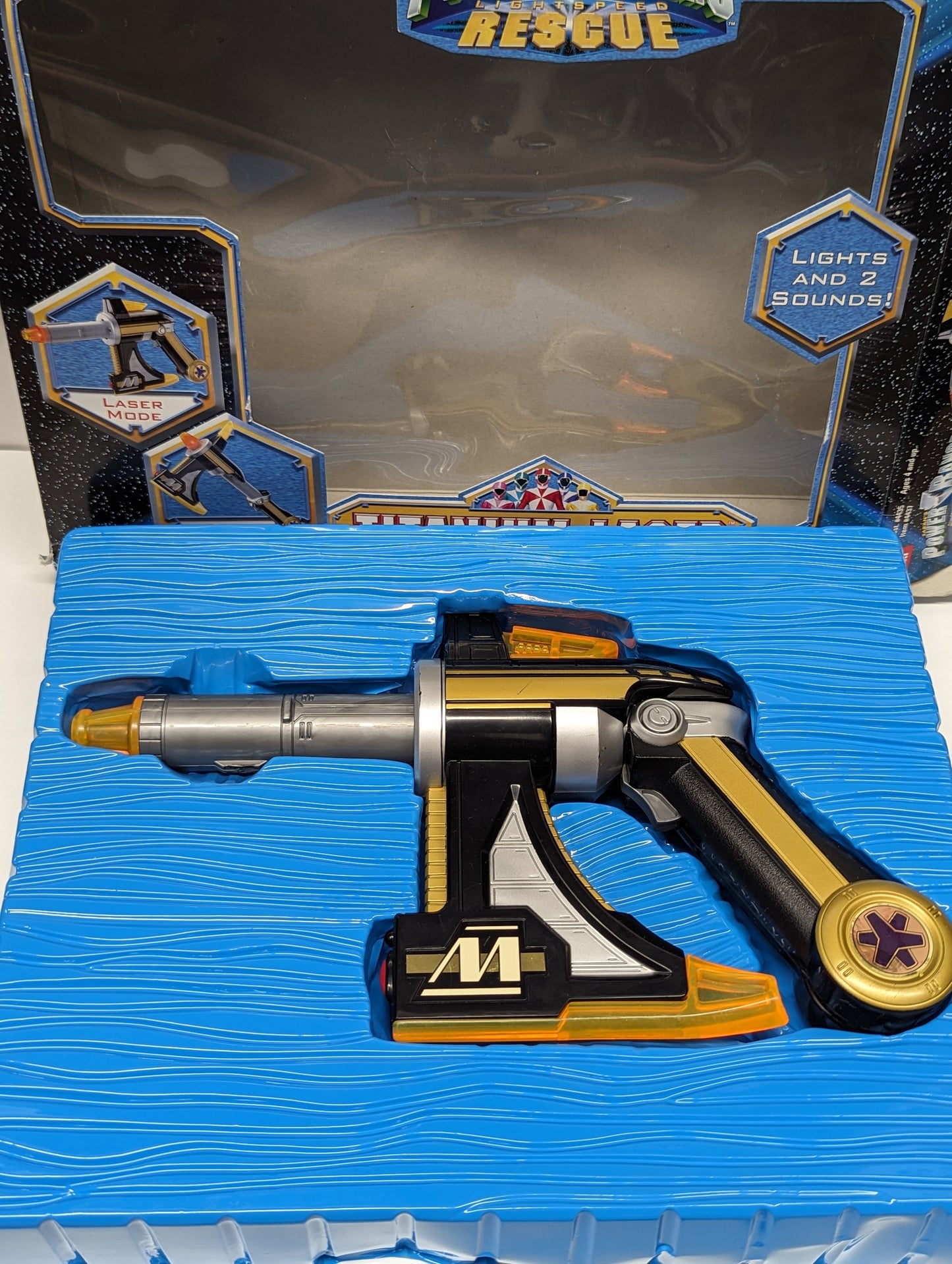 Power Rangers Lightspeed Rescue Titanium Laser in Box USED 1C