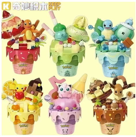 Pokemon Keeppley Ice Cream Cones Building Block Sets