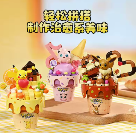 Pokemon Keeppley Ice Cream Cones Building Block Sets
