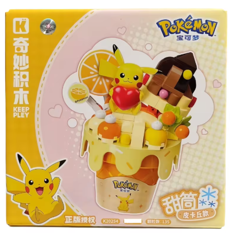 Pokemon Keeppley Ice Cream Cones Building Block Sets
