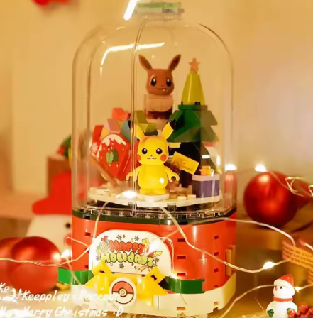 Pokemon Keeppley Christmas Snow Globe Building Block Set