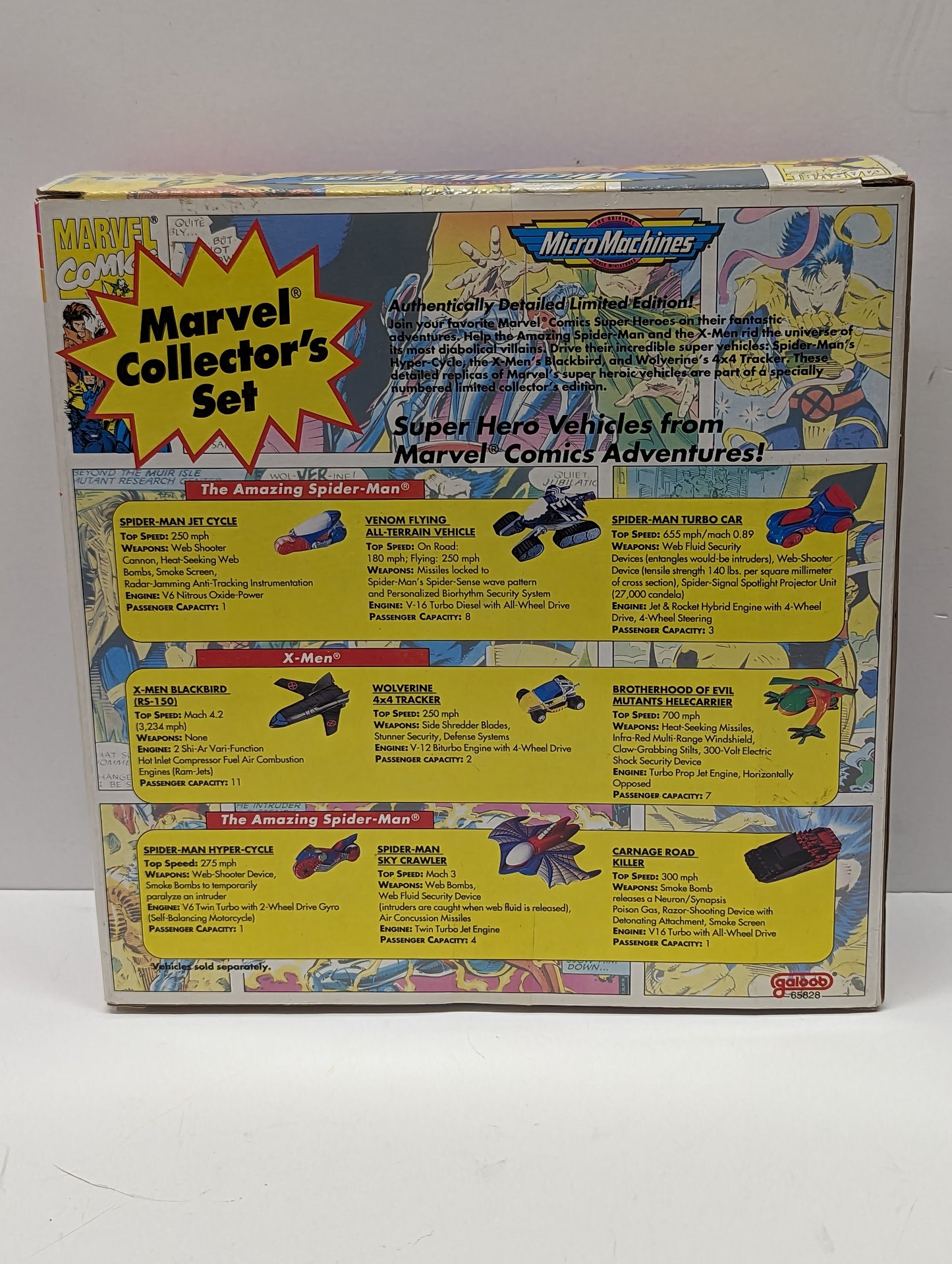 1993 Micro Machines Spider-Man Super Hero Vehicle Collectors Set Complete Sealed 1D