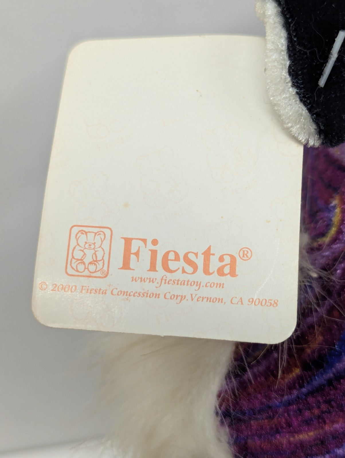 Vintage 2000 Fiesta Purple Lion Plush with Tag