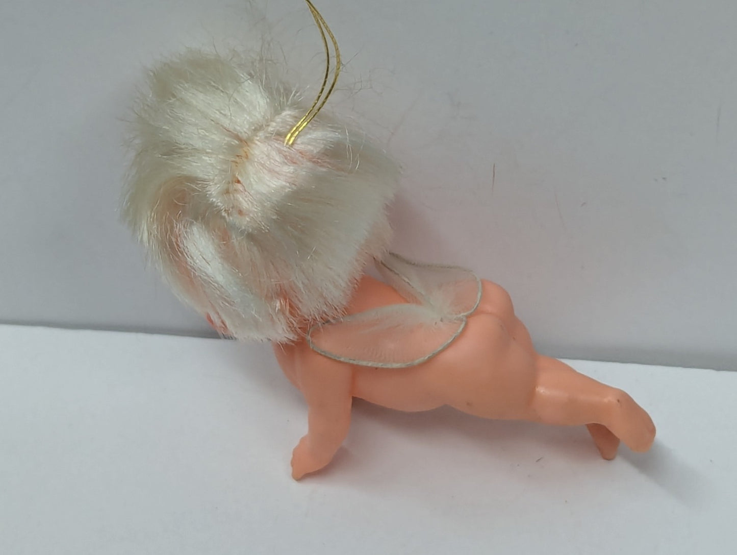 Vintage Angel Japan Ornament Wings Doll Nude Naked Crawling Baby