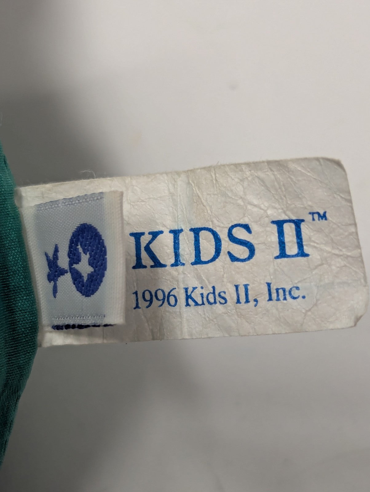 Kids II Freddy Frog Plush Nylon 1996 Tiny Stuffed Animal Toy 7" HTF Dots Bowtie