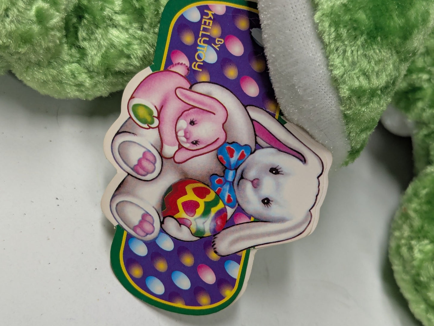 1997 16" Green Rabbit Plush By KELLY TOY NWT