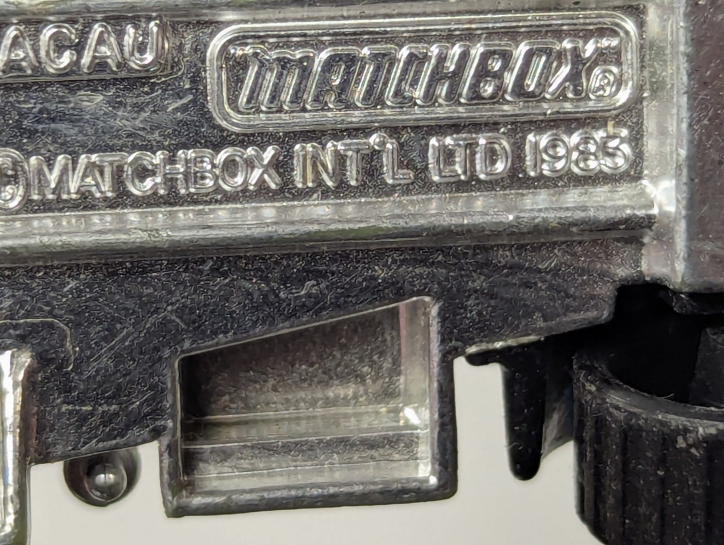 1983 Matchbox Convoy Big Rig Black PETERBILT 3” Collectible RARE MACAU Hood
