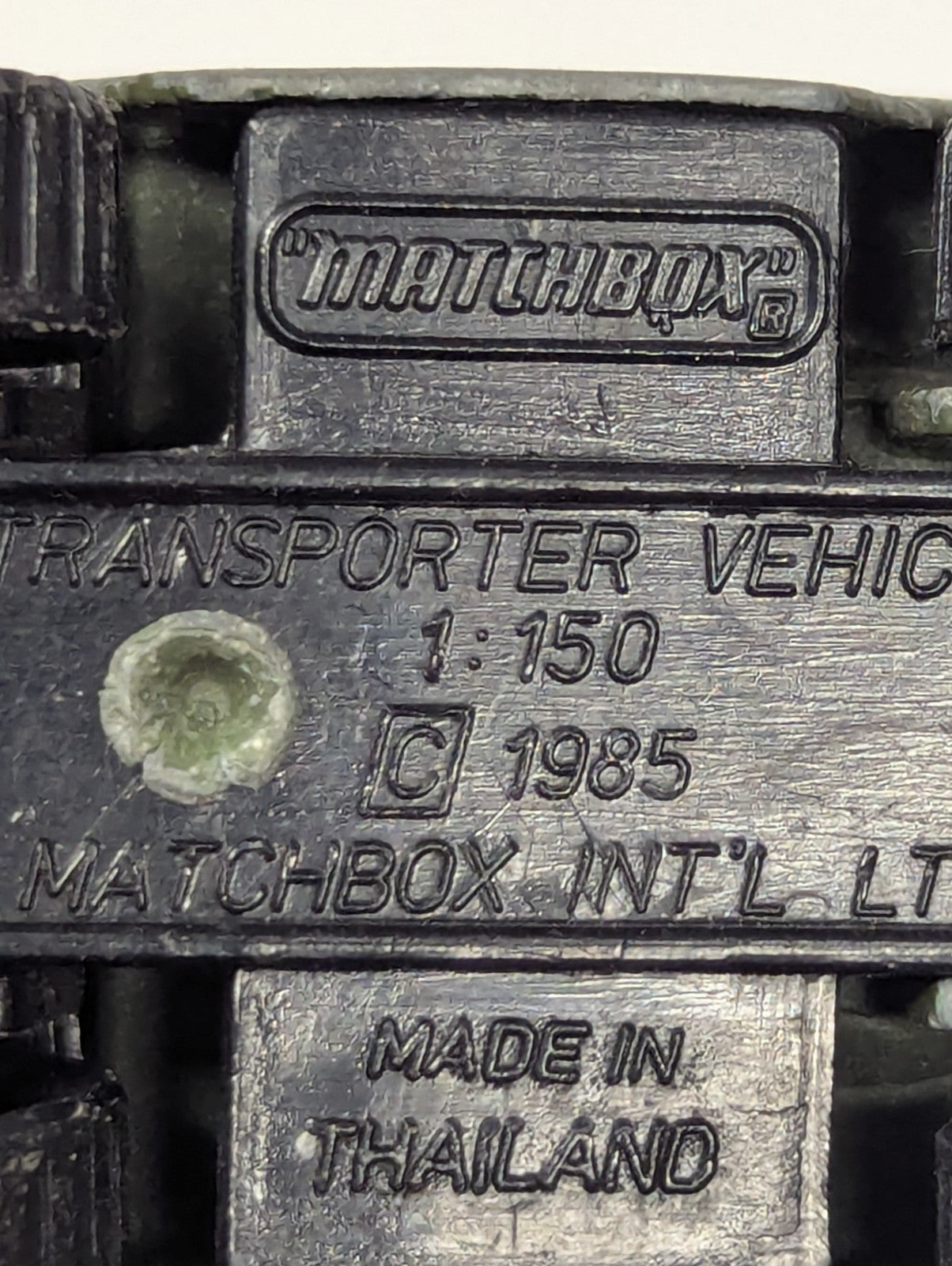Vintage 1985 Matchbox Military Transporter Vehicle, Green, 1/64