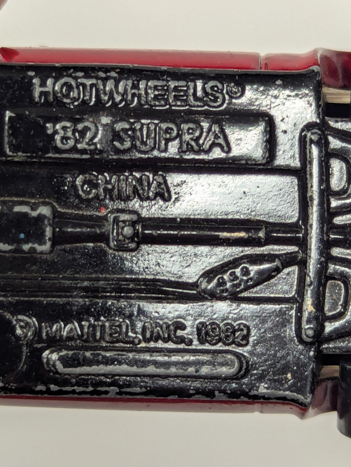 Vintage 1982 Hot Wheels Supra Dark Red